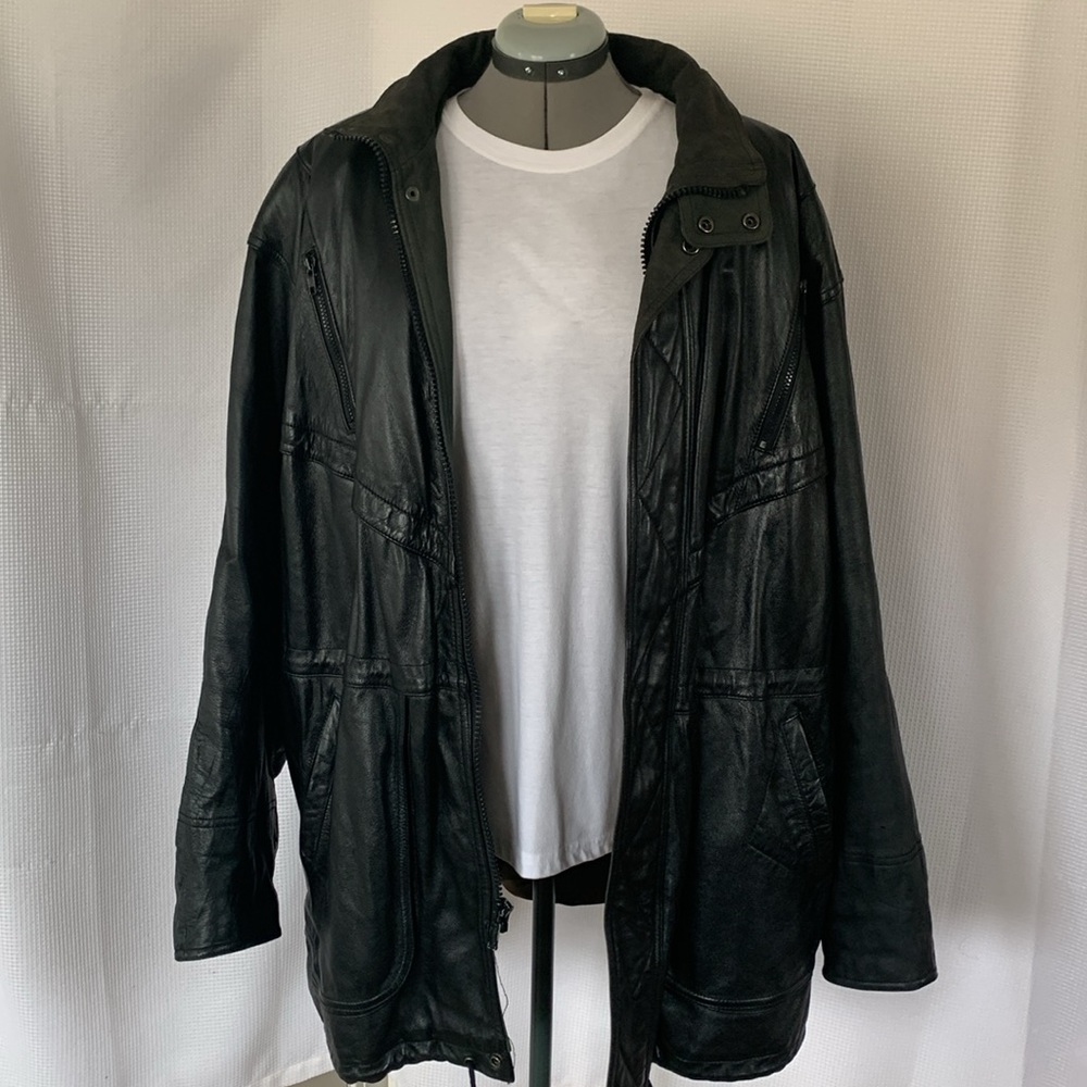 Vintage Wilson Leathers genuine 100% leather jacket Size XL - Picture 3 of 10